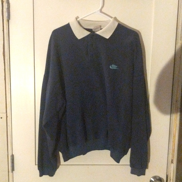 Vintage Nike polo long sleeve top XL fits like a large - Picture 1 of 4